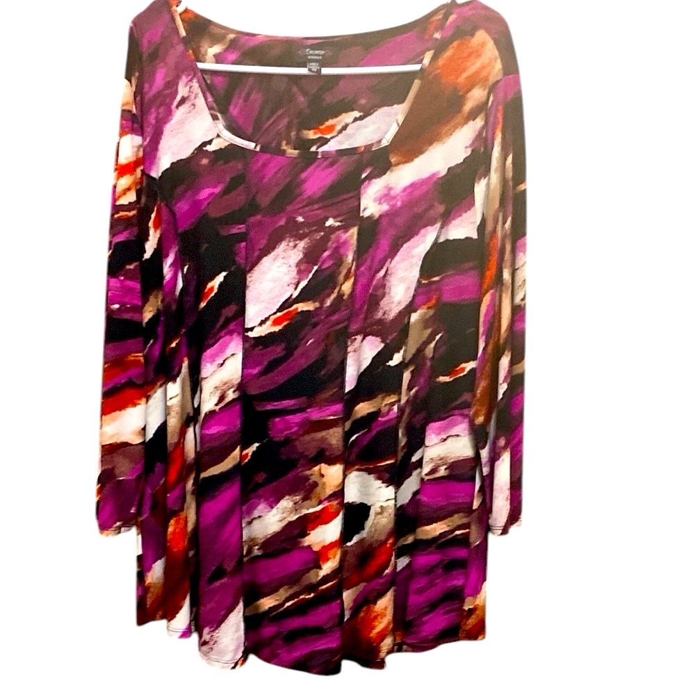 Vibrant Abstract Long Sleeve Top
